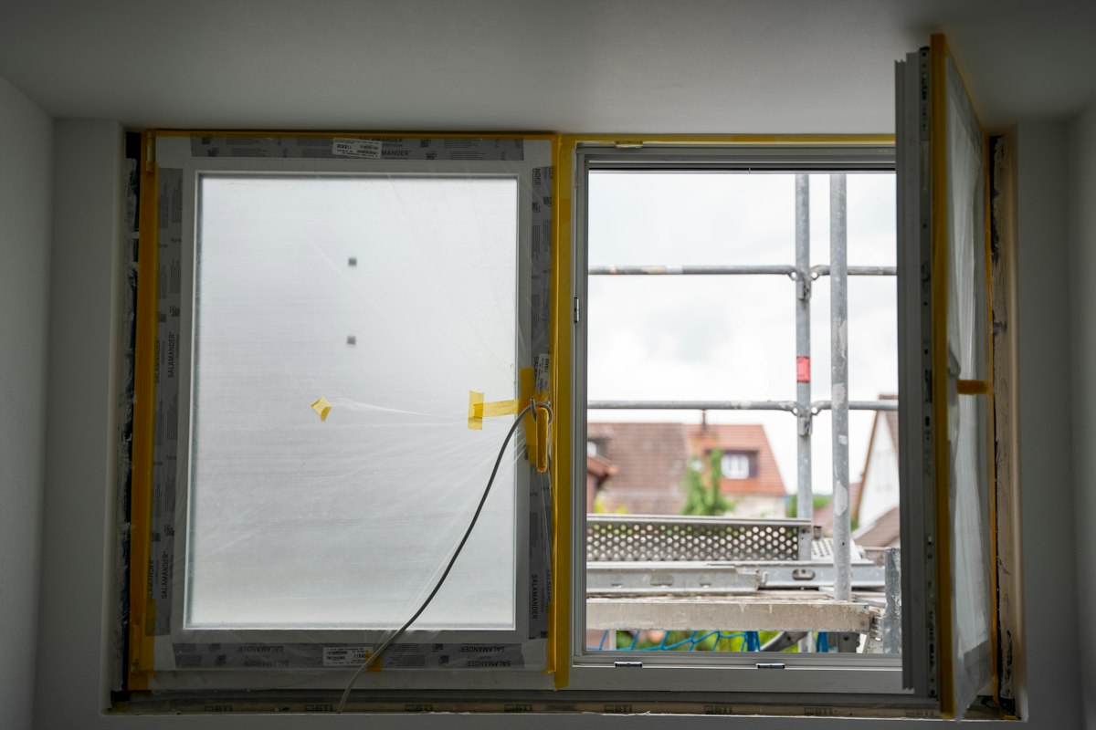 New window being fitted during a home improvement project